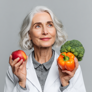 Щаслива пара старшого віку готує здорову їжу